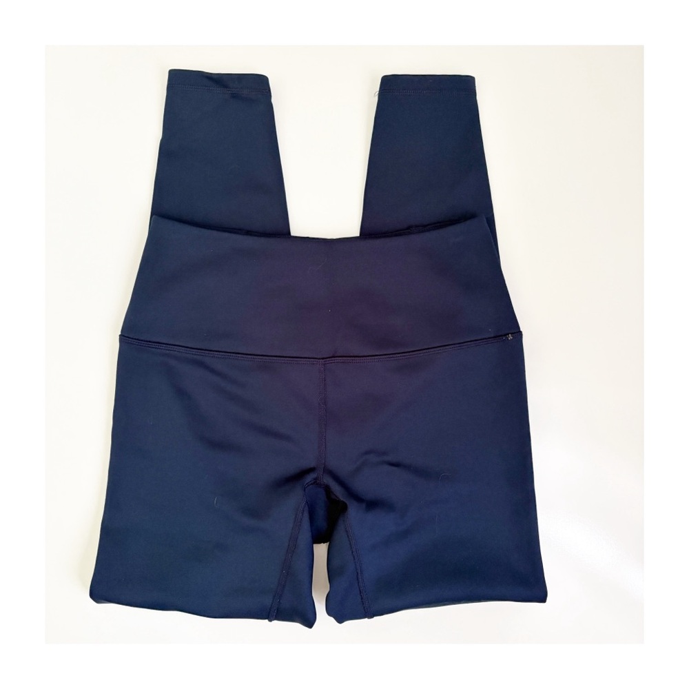 Spyder Active | Women’s 33” Fuzzy Lined Navy Blue Leggings w/ Back Pocket Size S - Picture 2 of 7